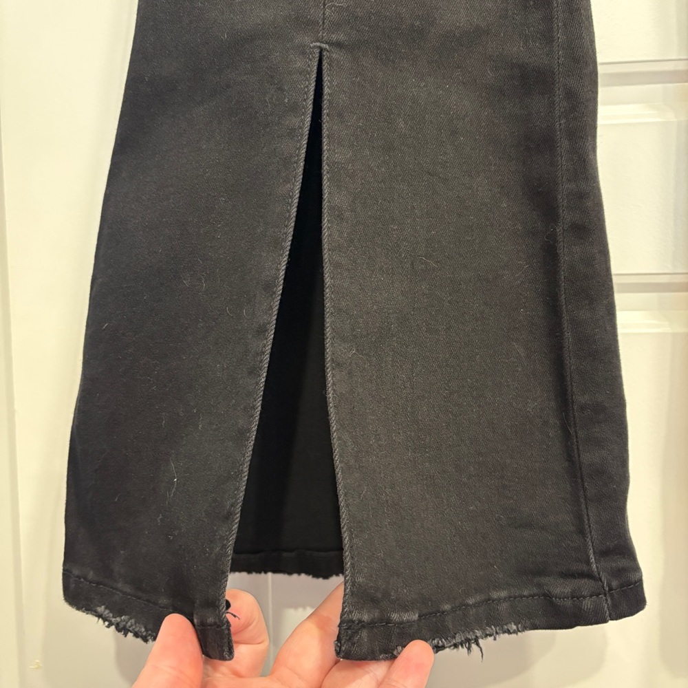 Flying Monkey Black High Rise Split‎ Flare Stretch Long Jean Womens 24 Tall NWT - Picture 5 of 12